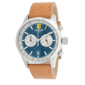 Outlet J. W. Hulme Co 43Mm Quartz Chronograph Multi Function Leather Strap Watch Men's
