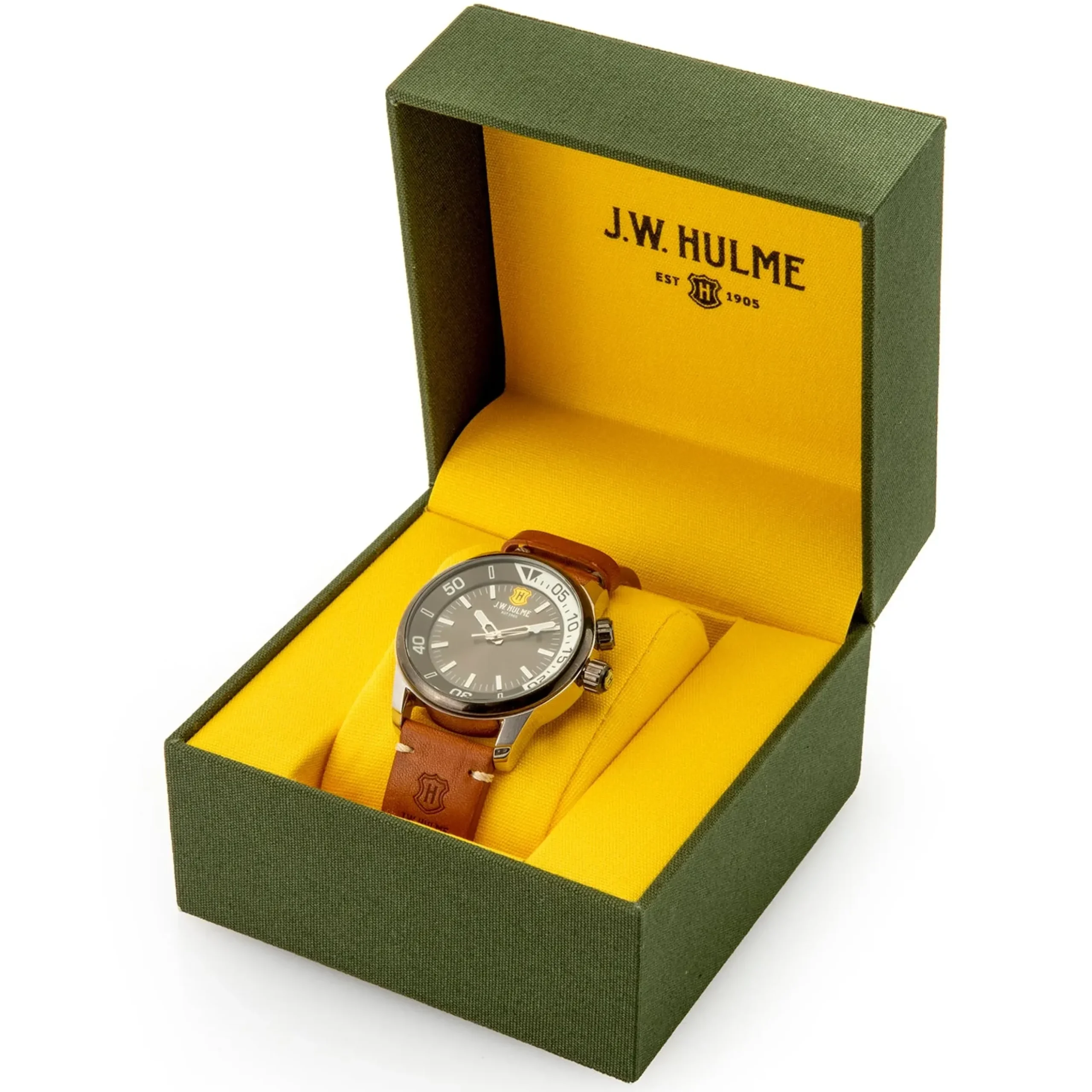 43mm-quartz-sunray-dial-leathe-sShimzDR-6.webp Online J. W. Hulme Co 43Mm Quartz Sunray Dial Leather Strap Watch Men's