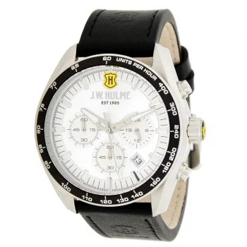 Best J. W. Hulme Co 44Mm Quartz Chronograph Leather Strap Watch Men's