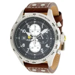 Outlet J. W. Hulme Co 45Mm Quartz Chronograph Leather Strap Watch Men's