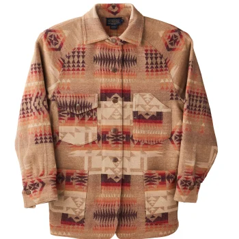 Best J. W. Hulme Co Pendleton Vintage Wool Work Jacket Tan Jacquard